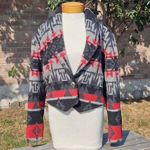 Vtg. Rhonda Stark southwestern wool jacket